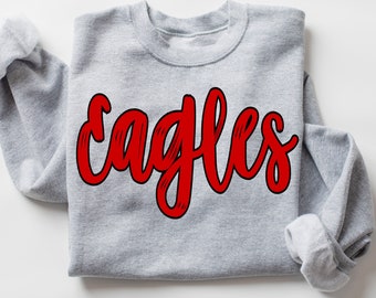 Red Eagles High School Mascot, Eagles Mascot 300 dpi PNG Eagles School Mascot digital design shirt design