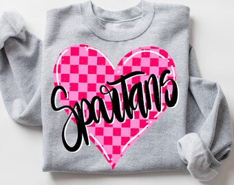 Spartan Valentine Mascot shirt design, Valentines day png, Valentine digital design for dtf or sublimation Valentine’s Day png