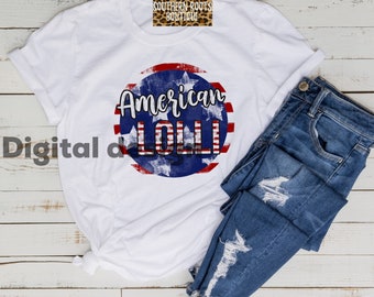American Lollli design DIGITAL DOWNLOAD sublimation transfer file shirt design