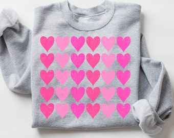 Hearts Valentine variegated hearts shirt design, Valentines day png, Valentine digital design for dtf or sublimation, Valentine’s Day png