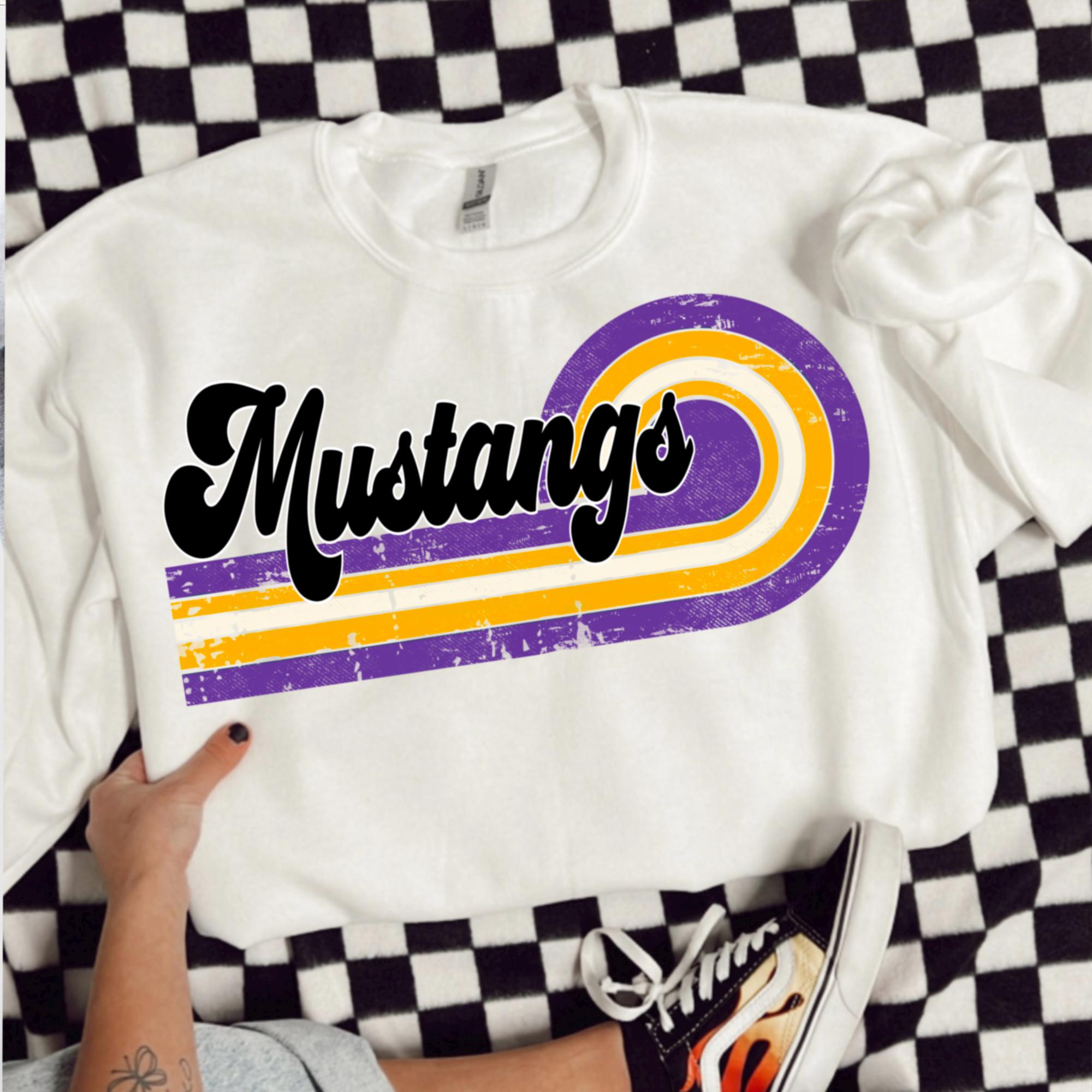 Mustangs Purple Retro Varsity png, basketball mascot,Varsity mascot Basketball school spirit png, basketball mom png for Tshirt design