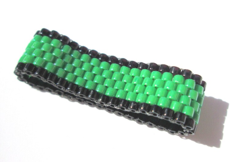 Kelly Green Bead Ring Bright Grass Green Beadwork Peyote Ring Seed Bead Jewelry Green Ring Emerald Green Beaded Ring