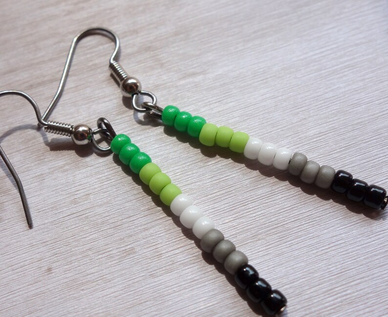 beaded pride earrings
