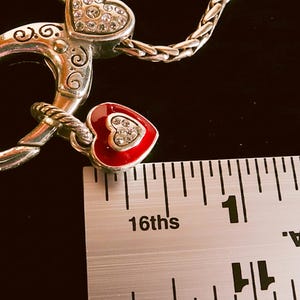 Brighton New Jersey Garden State Heart Charm Token Necklace zdjęcie 10