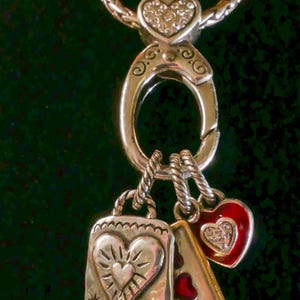 Brighton New Jersey Garden State Heart Charm Token Necklace zdjęcie 4