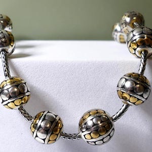 Brighton Necklace and Earrings Set Two Tone Beaded Jewelry Silver Gold Gift Set Bild 1