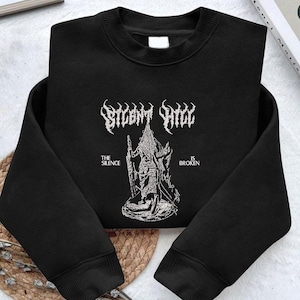 Embroidered Silent Hill 2 Sweatshirt: Vintage Pyramid Head Gamer Apparel