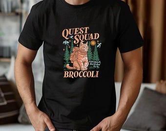 Sudadera con bordado de gato brócoli: camiseta de fan de Romantasy del escuadrón de la misión de Onyx Storm