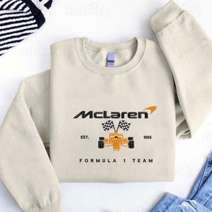Embroidered McLaren F1 Sweatshirt: Racing Fan Apparel
