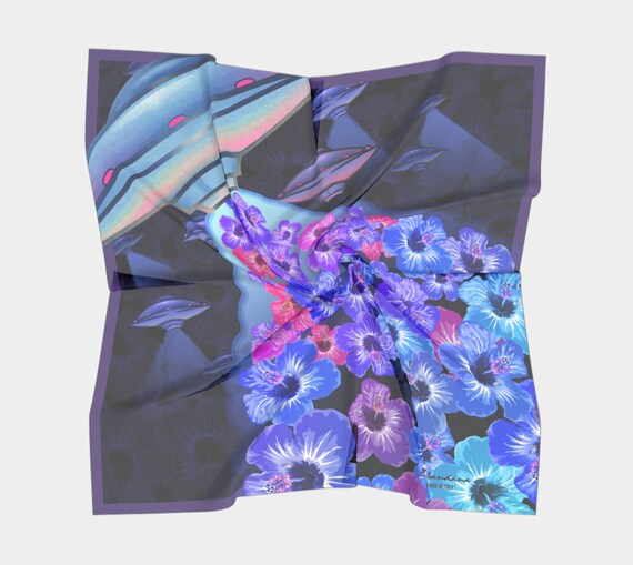 Flora Abduction scarves pocket squares designer scarf