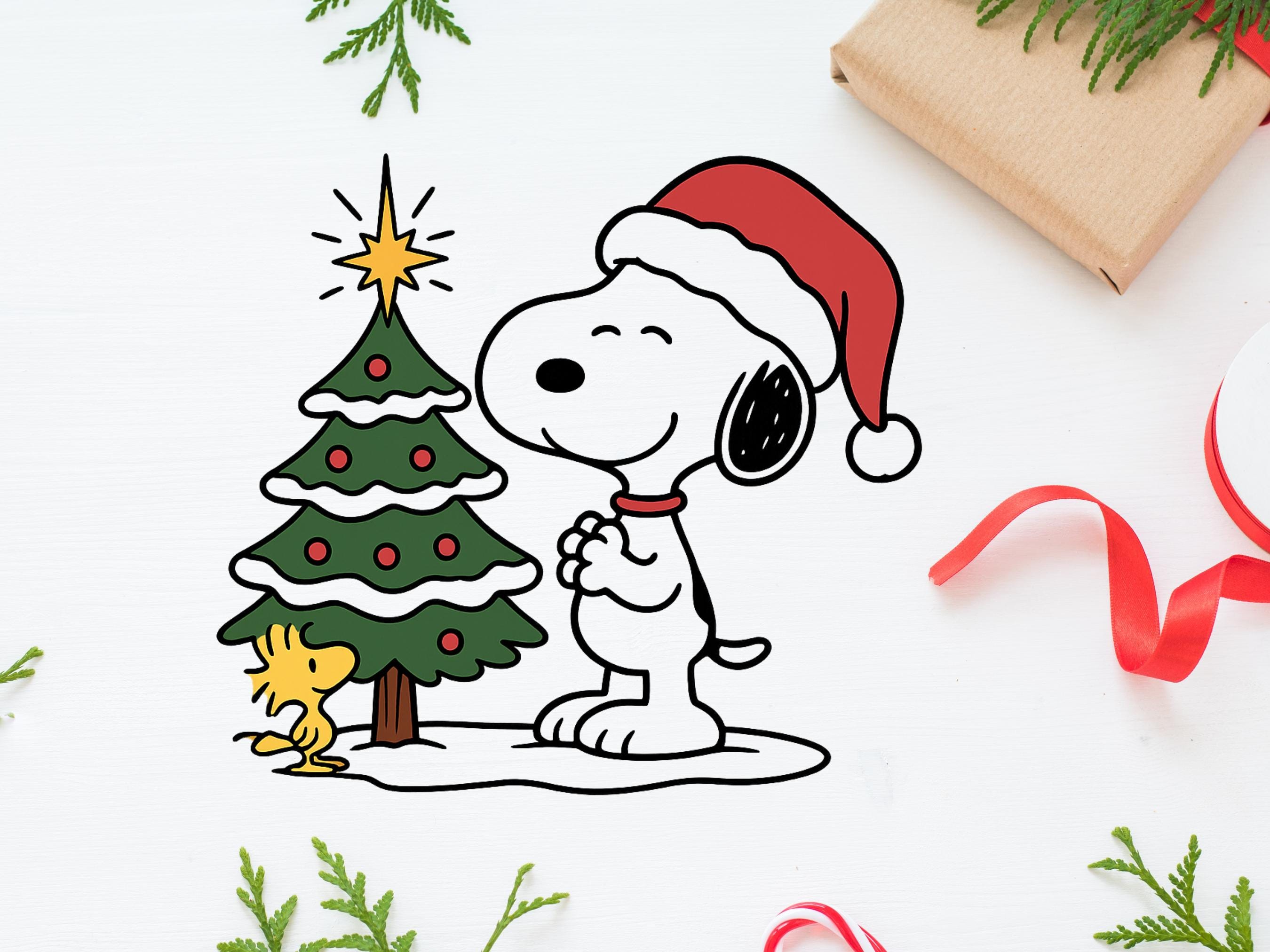 クリスマス スヌーピー PNG: サンタの帽子、トナカイの角 (デジタル 
