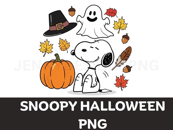 Vintage Snoopy Halloween PNG, Peanuts Fall Design (digital