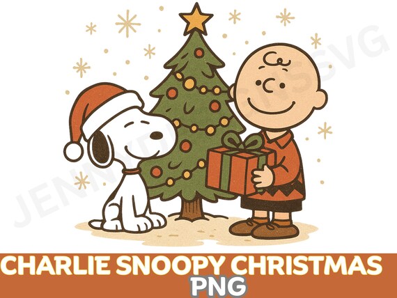 チャーリーとスヌーピーのクリスマスPNG画像、ピーナッツホリデー
