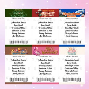 Fast Pass Style Seating Chart