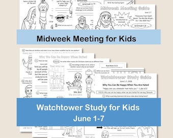Wochentreffen (OCLM) & Wachtturm Arbeitshefte für Kinder - Juni 1.-7