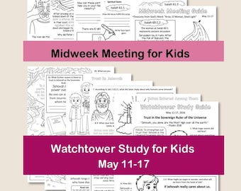 Midweek Meeting (OCLM) & Watchtower Workbooks for Kids - May 11-17