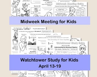 Midweek Meeting (OCLM) & Watchtower Workbooks for Kids - April 13-19