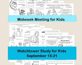 Midweek Meeting (OCLM) & Watchtower Workbooks for Kids - September 15-21