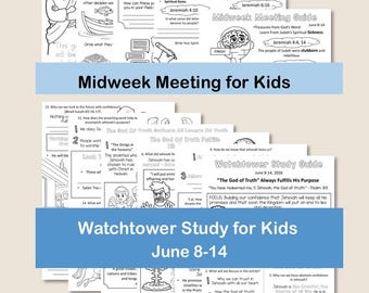 Midweek Meeting (OCLM) & Watchtower Workbooks for Kids - June 8-14