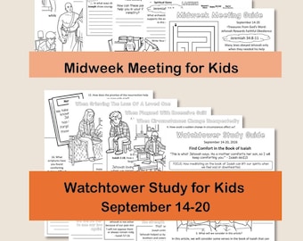 Midweek Meeting (OCLM) & Watchtower Workbooks for Kids - September 14-20