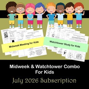 Midweek (OCLM) & Watchtower Meeting for Kids July 2026 Subscription
