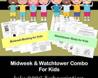 Abonnement midweek (OCLM) en Watchtower Meeting for Kids: juli 2026
