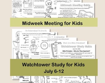 Midweek Meeting (OCLM) & Watchtower Workbooks for Kids - July 6-12
