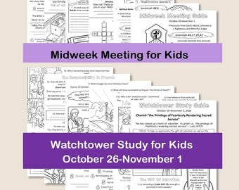 Midweek Meeting (OCLM) & Watchtower Workbooks for Kids - October 26-November 1