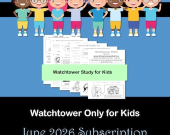 Cuadernos de trabajo para niños sobre las reuniones de la Watchtower - Suscripción de junio de 2026