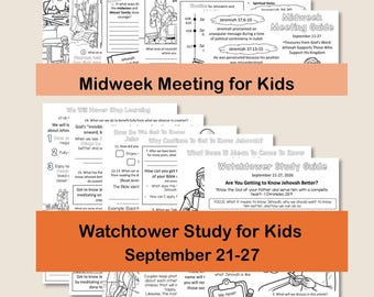 Midweek Meeting (OCLM) & Watchtower Workbooks for Kids - September 21-27