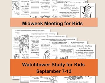 Midweek Meeting (OCLM) & Watchtower Workbooks for Kids - September 7-13