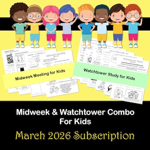 Abonnement midweek (OCLM) en Watchtower Meeting for Kids maart 2026