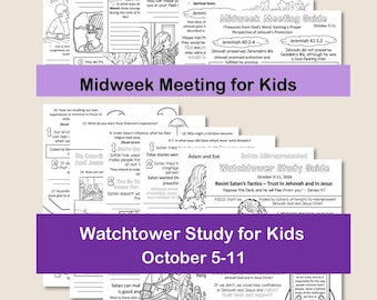 Midweek Meeting (OCLM) & Watchtower Workbooks for Kids - October 5-11