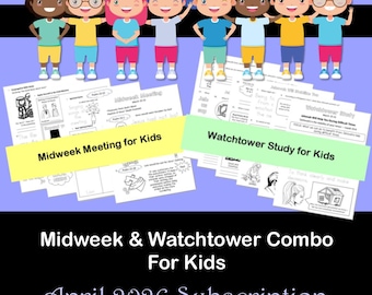 Abonnement midweek (OCLM) en Watchtower Meeting for Kids: april 2026