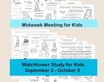 Midweek Meeting (OCLM) & Watchtower Workbooks for Kids - September 29 - October 5