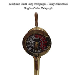 43&quot; Brass Ship Telegraph – Large Engine Telegraph | Nautical Collectible & Maritime Decor Functional Instrument Decorative Collectible