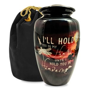 Elegant Memorial Urn for Human Ashes: &#39;I&#39;ll Hold&#39; Keepsake