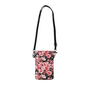 Cartera para celular con diseño de flor de cerezo para llevar, linda funda para celular, bolso para el día a día, accesorio de viaje, regalo para ella