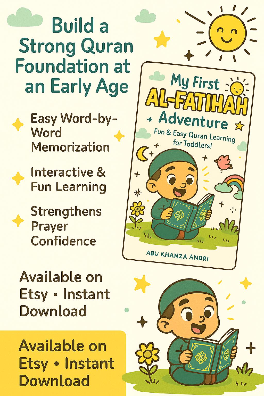 My First Alfatihah Adventure Islamic Quran Book for Kids Ages