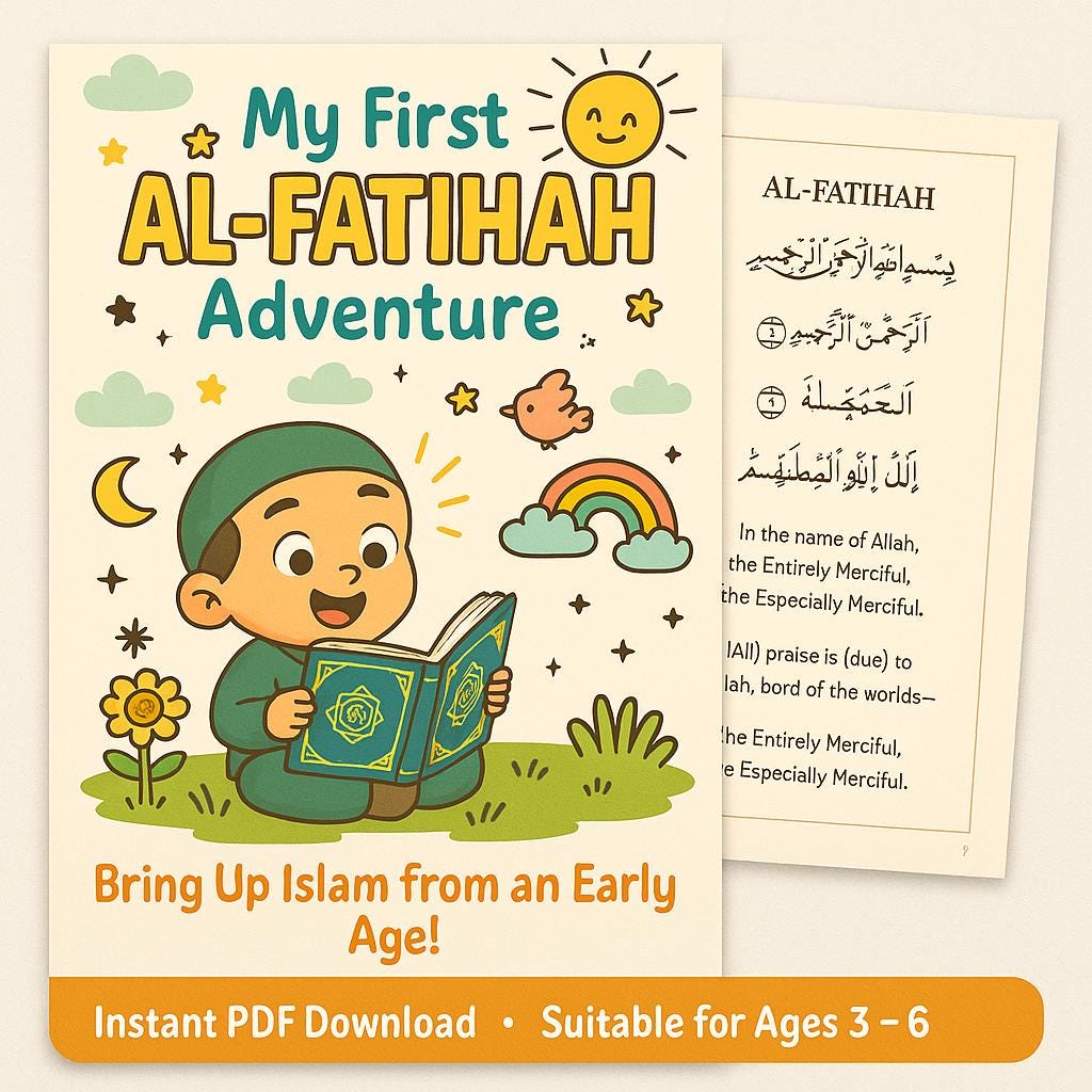 My First Alfatihah Adventure Islamic Quran Book for Kids Ages