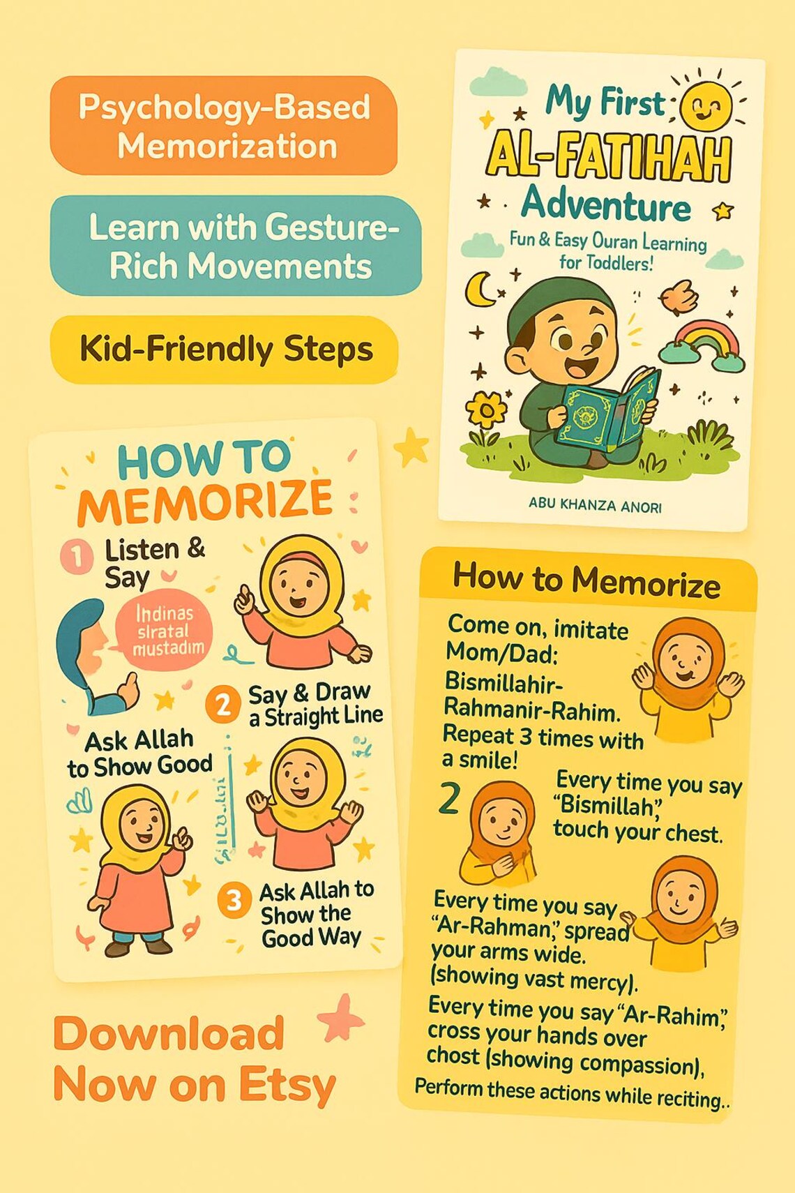 My First Alfatihah Adventure Islamic Quran Book for Kids Ages