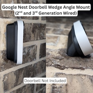 Google Nest Doorbell Wedge Angle Mount (2nd and 3rd Generation Wired) | Reversible, Textured, Secure