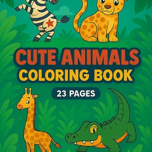 Cute animals coloring book