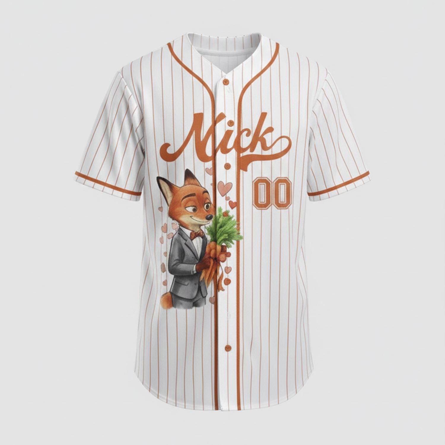 Discover Personalized Disney Judy Hopps And Nick Wilde Zootopia 2 Valentine Baseball Jersey, Couple Fan Gift