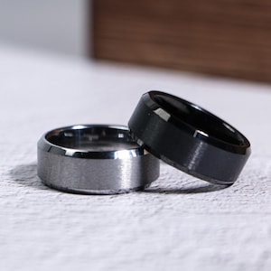 Tungsten Ring, Men&#39;s Tungsten Wedding Band, Men&#39;s Tungsten Ring, Tungsten Band, Tungsten, Men&#39;s Tungsten, Personalized Engraving, Men&#39;s Ring