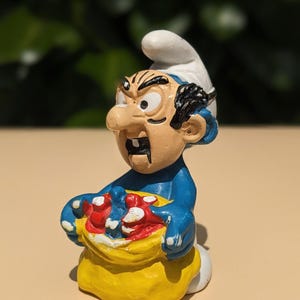 Vintage Gargamel Figurine: 1984 Schleich Smurfs Villain Toy