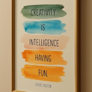 Albert Einstein Quote Digital Wall Art