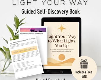 Light Your Way Guidebook, workbook for finding your joy, mental health, alignment tools, self-discovery, self help resource