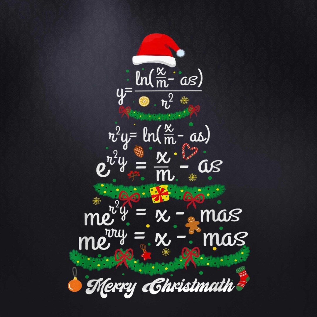 Merry Christmath PNG | Funny Math Teacher| Math Christmas Tree Pun Gift ...