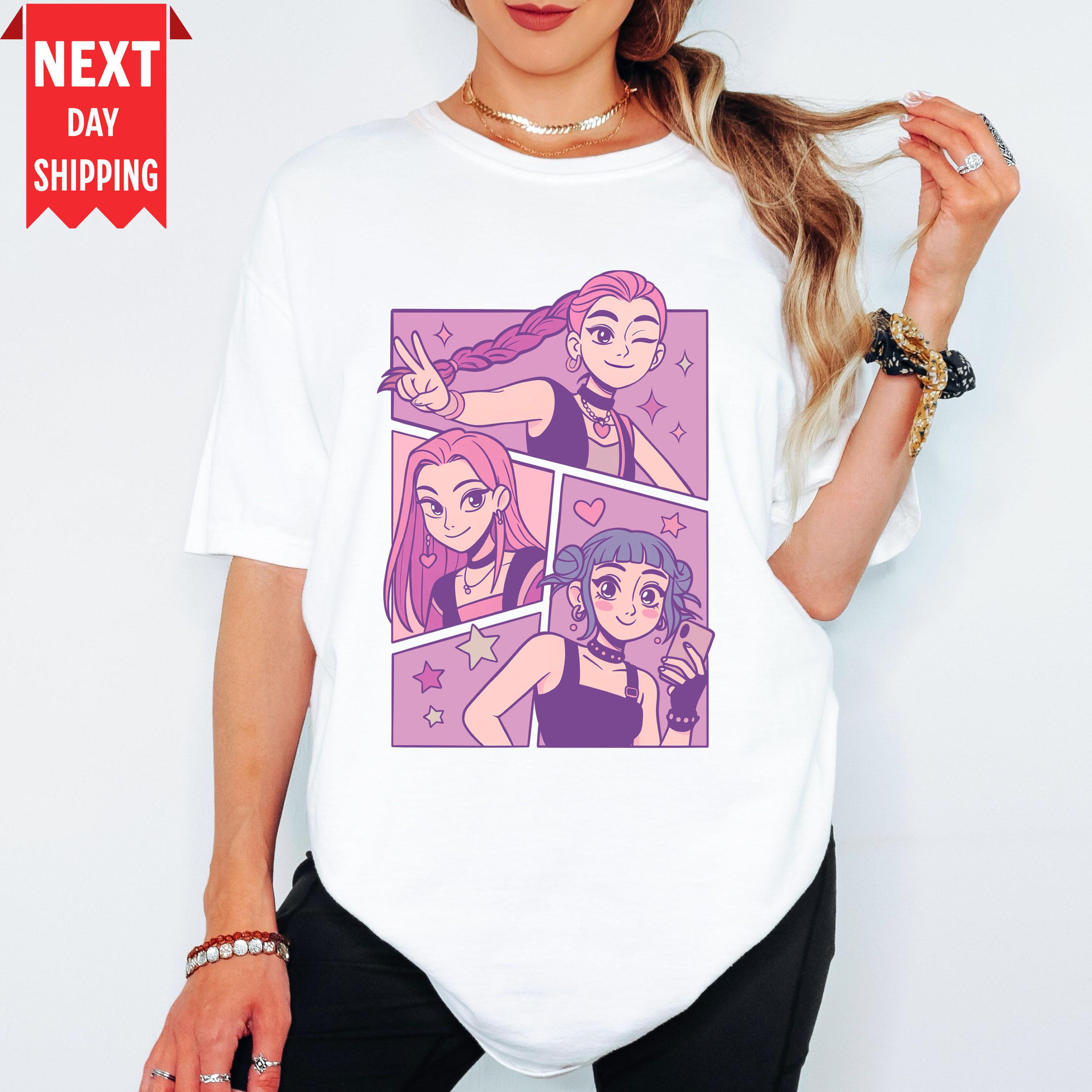 YiJee Kpop Huntrix T-Shirt Unisexe - Graphique Anime Huntr/X Tiger